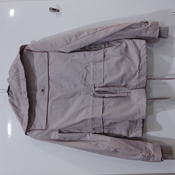 Juicy Couture Wmn's "P" purple-ish grey zip & snap closure wide collar jacket - Picture 9 of 16